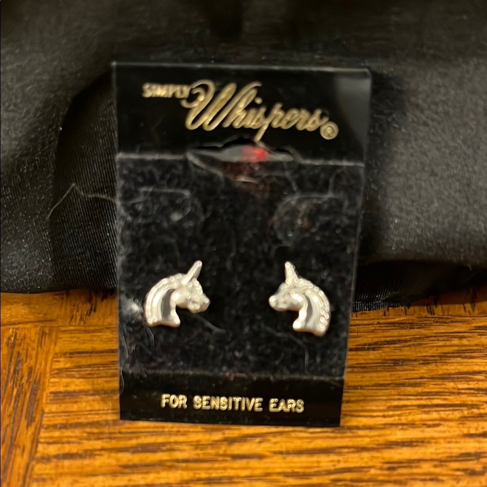 Silver Unicorn Earrings for Kids